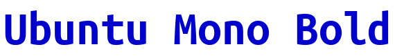 Ubuntu Mono Bold 字体
